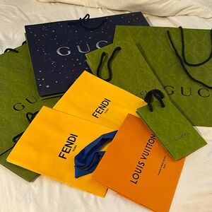 Authentic Designer Store Shopping Bags Bundle